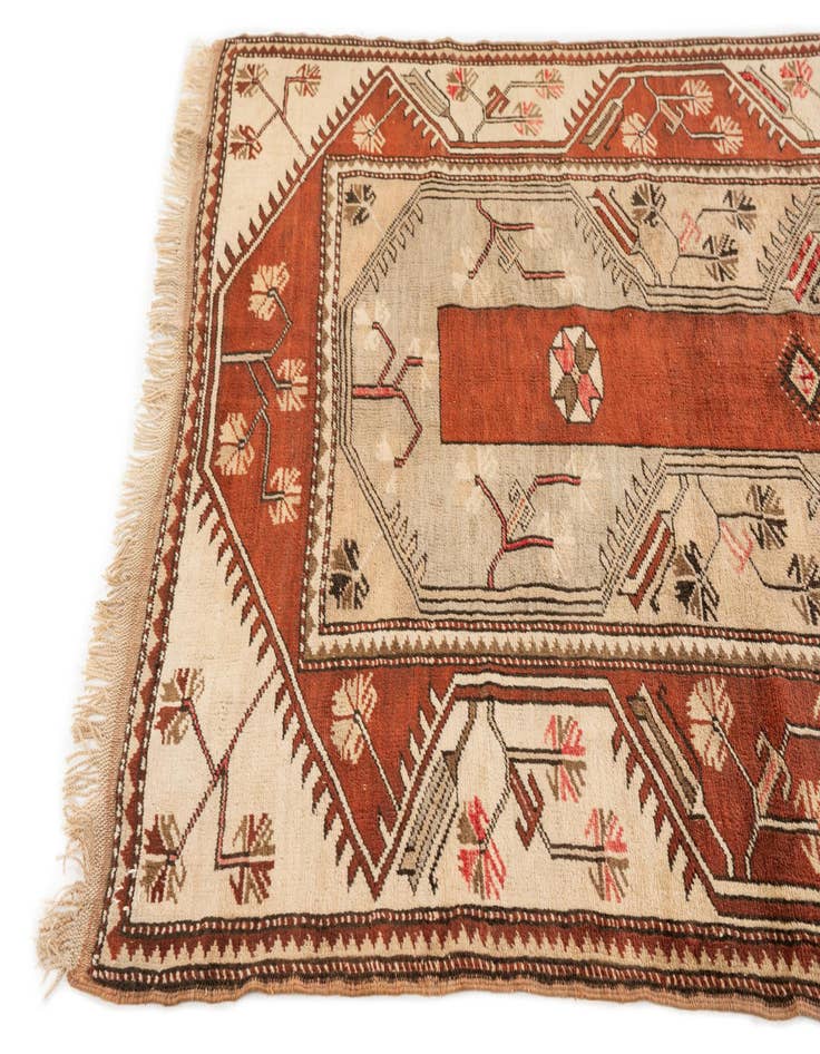 Detail image of  4' x 7' 8  Hand Knotted Anatolian Wool Runner Rug