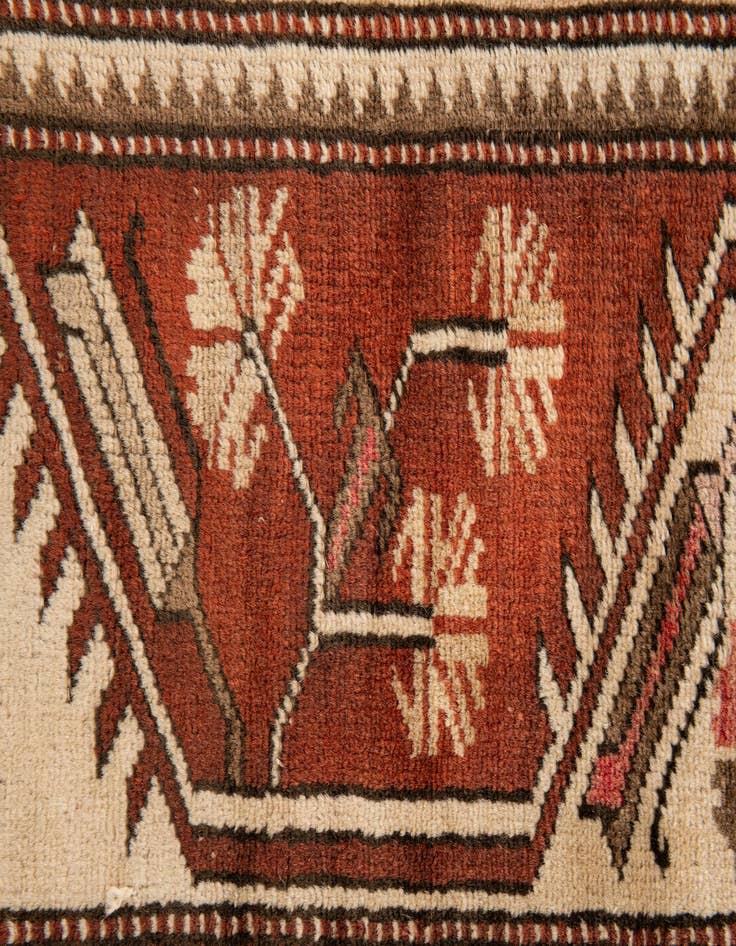 Detail image of  4' x 7' 8  Hand Knotted Anatolian Wool Runner Rug