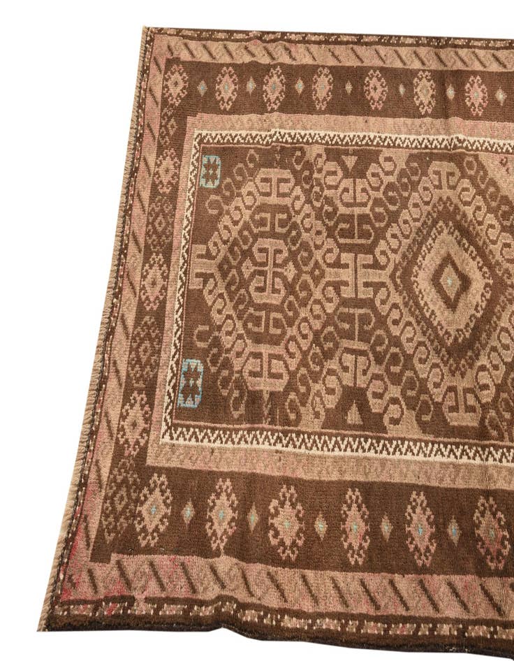 Detail image of  3' 6 x 6'  Hand Knotted Balouch Persian Wool Runner Rug