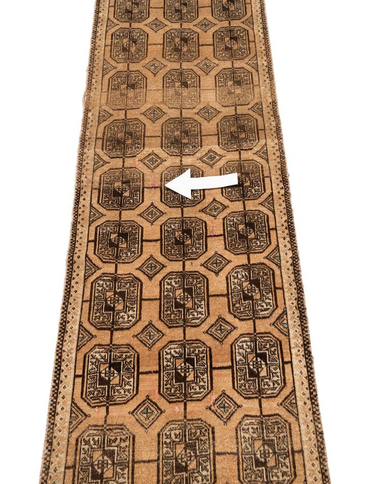 Detail image of  2' 5 x 6' 10 Balouch Wool Runner Rug