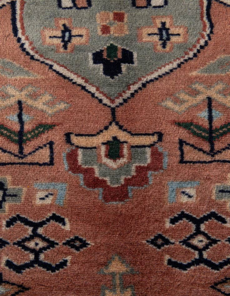 Detail image of  5' 2 x 9' 9  Hand Knotted Bokhara Oriental Wool Runner Rug