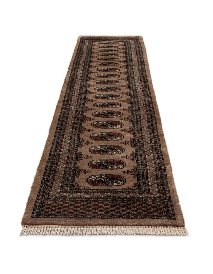 Detail image of  2' 7 x 10' 7  Hand Knotted Bokhara Oriental Wool Runner Rug