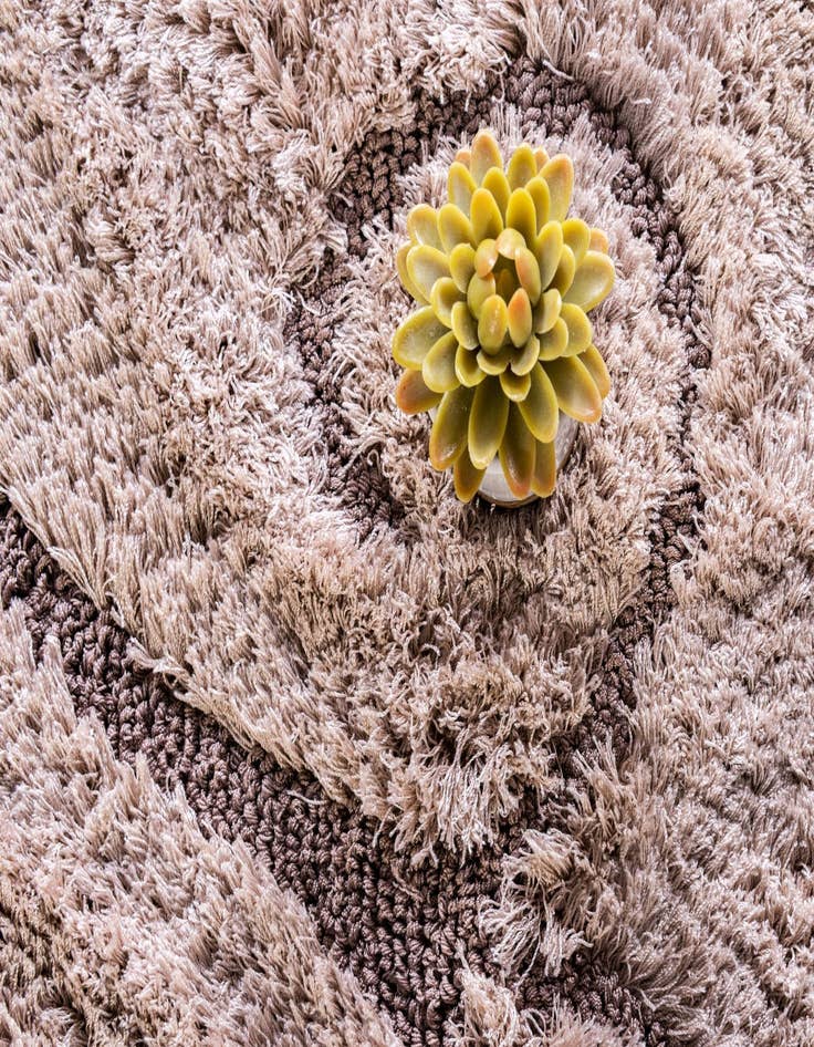 Detail image of  2' 7 x 10' Botanical Shag Runner Rug