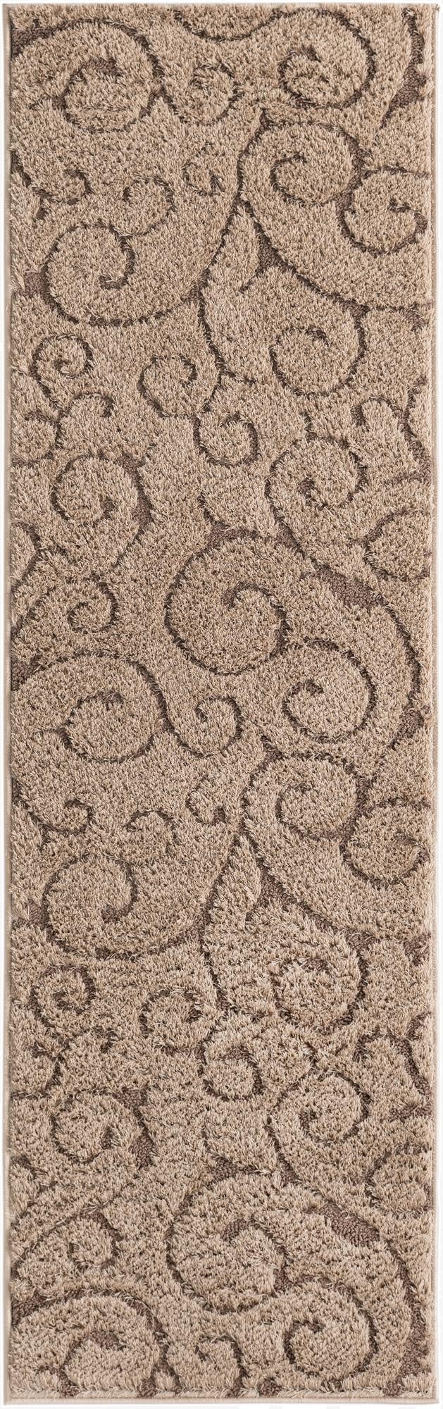  2' x 6' 7 Botanical Shag Runner Rug