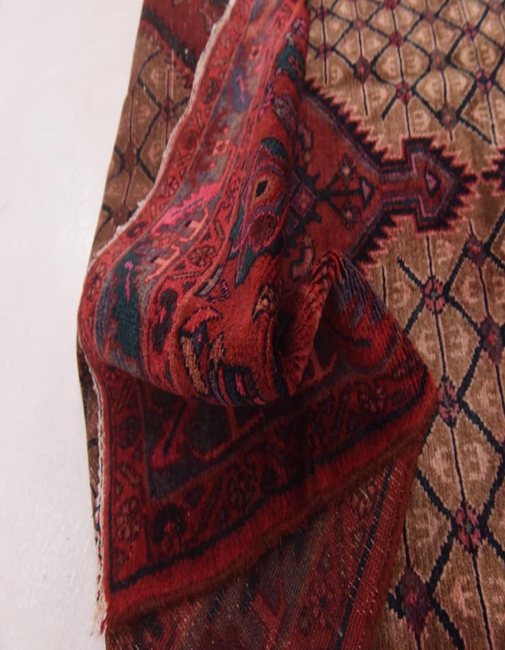 Detail image of  4' 2 x 11'  Hand Knotted Darjazin Persian Wool Runner Rug