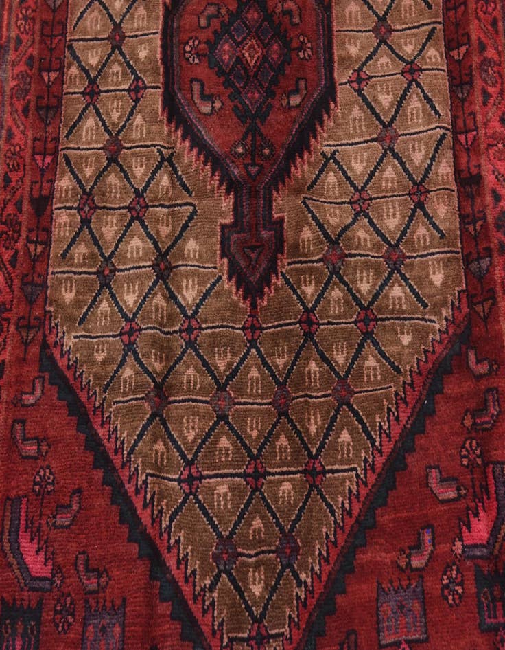 Detail image of  4' 2 x 11'  Hand Knotted Darjazin Persian Wool Runner Rug