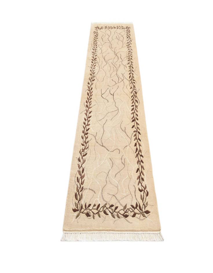 Detail image of  2' 10 x 9' 9  Hand Knotted Darya Wool Runner Rug