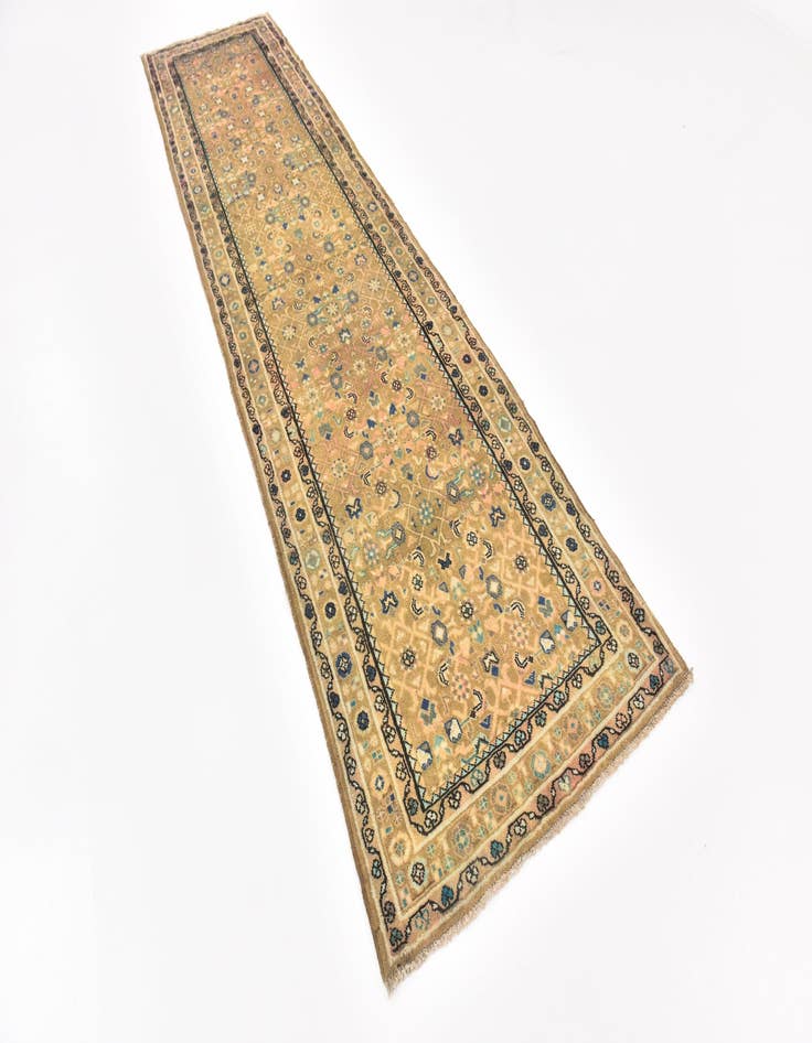 Detail image of  3' 2 x 12' 6  Hand Knotted Farahan Persian Wool Runner Rug