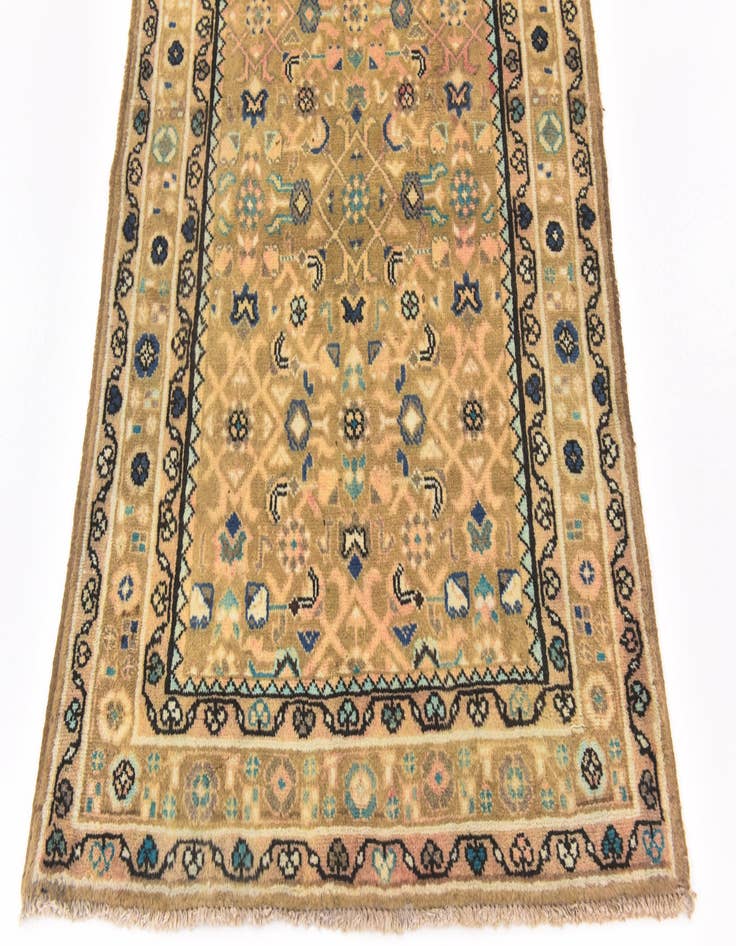 Detail image of  3' 2 x 12' 6  Hand Knotted Farahan Persian Wool Runner Rug