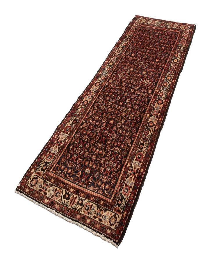 Detail image of  3' 8 x 10' 4 Hamedan Wool Runner Rug