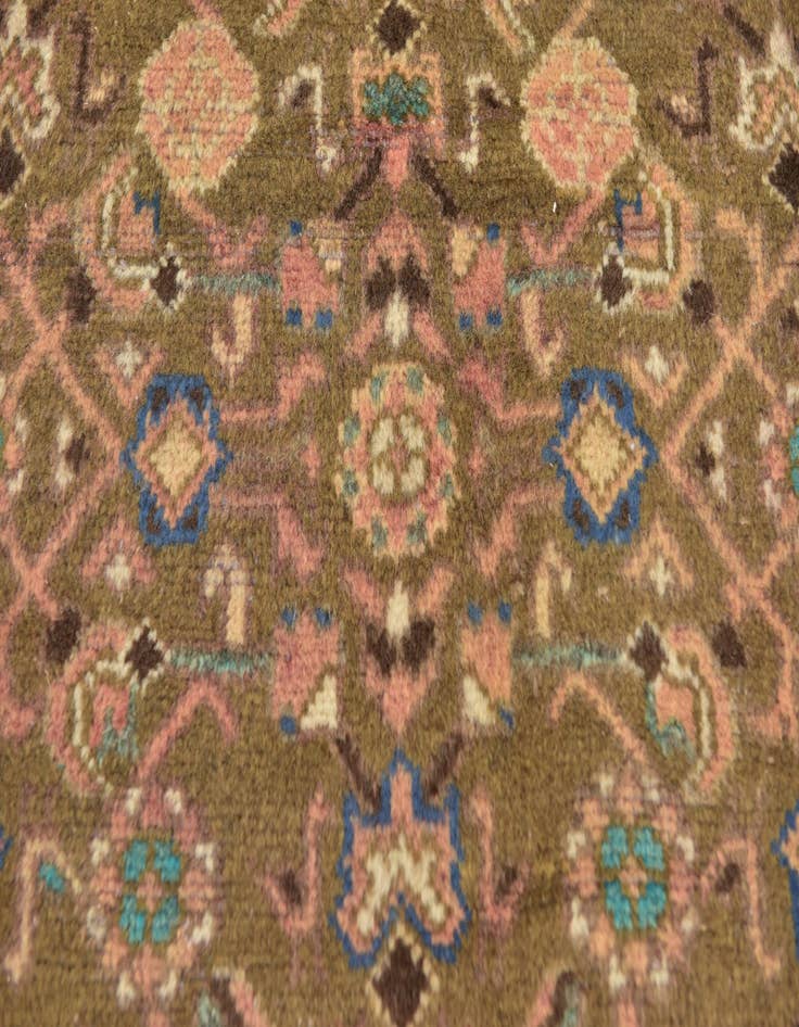 Detail image of 3' 7 x 10' 3 Hand Knotted Hamedan Persian Wool Runner Rug