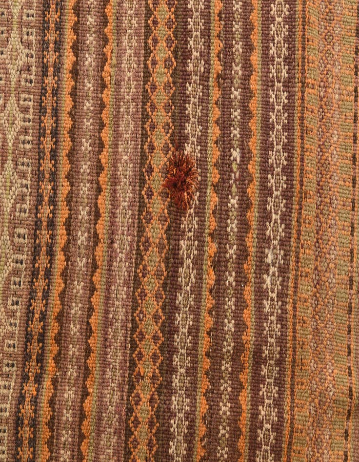 Detail image of  4' x 9' 5  Hand Woven Kilim Fars Wool Runner Rug