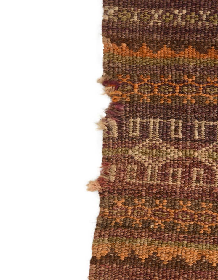 Detail image of  4' x 9' 5  Hand Woven Kilim Fars Wool Runner Rug