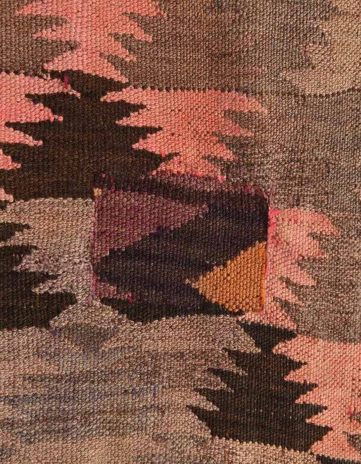 Detail image of  4' 4 x 11' 1  Hand Woven Kilim Fars Wool Runner Rug