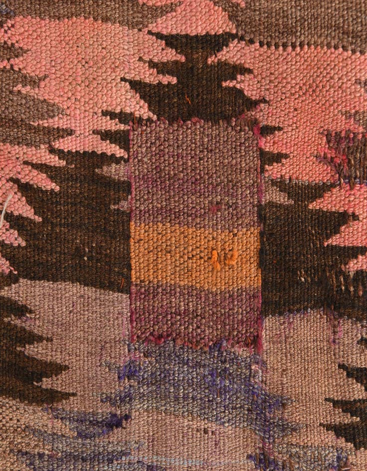 Detail image of  4' 4 x 11' 1  Hand Woven Kilim Fars Wool Runner Rug