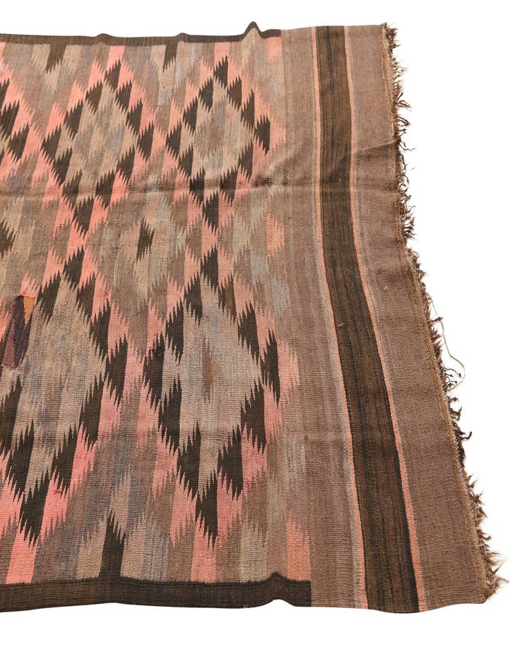 Detail image of  4' 4 x 11' 1  Hand Woven Kilim Fars Wool Runner Rug