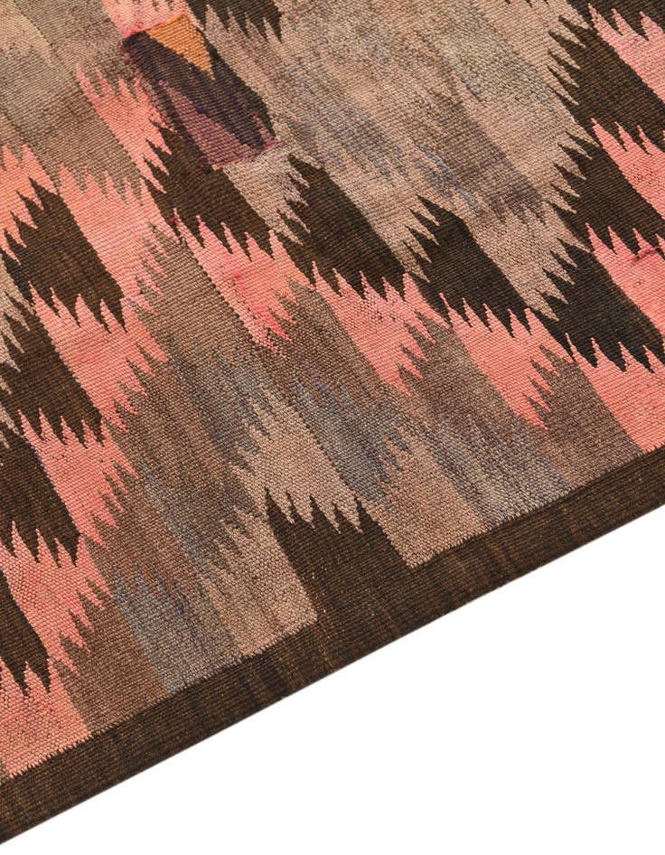 Detail image of  4' 4 x 11' 1  Hand Woven Kilim Fars Wool Runner Rug