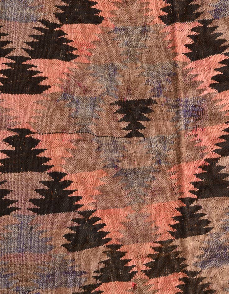 Detail image of  4' 4 x 11' 1  Hand Woven Kilim Fars Wool Runner Rug