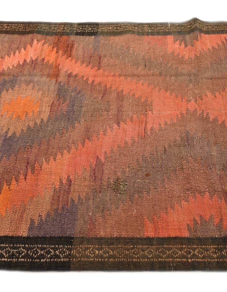Detail image of  4' x 9' 10  Hand Woven Kilim Fars Wool Runner Rug