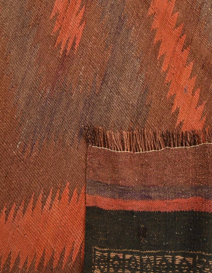 Detail image of  4' x 9' 10  Hand Woven Kilim Fars Wool Runner Rug