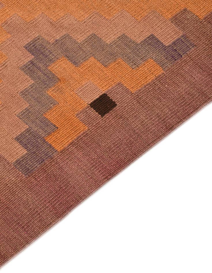 Detail image of  4' 10 x 11' 8  Hand Woven Kilim Fars Wool Runner Rug