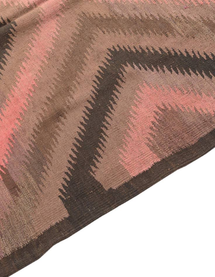Detail image of  4' 4 x 11' 8  Hand Woven Kilim Fars Wool Runner Rug