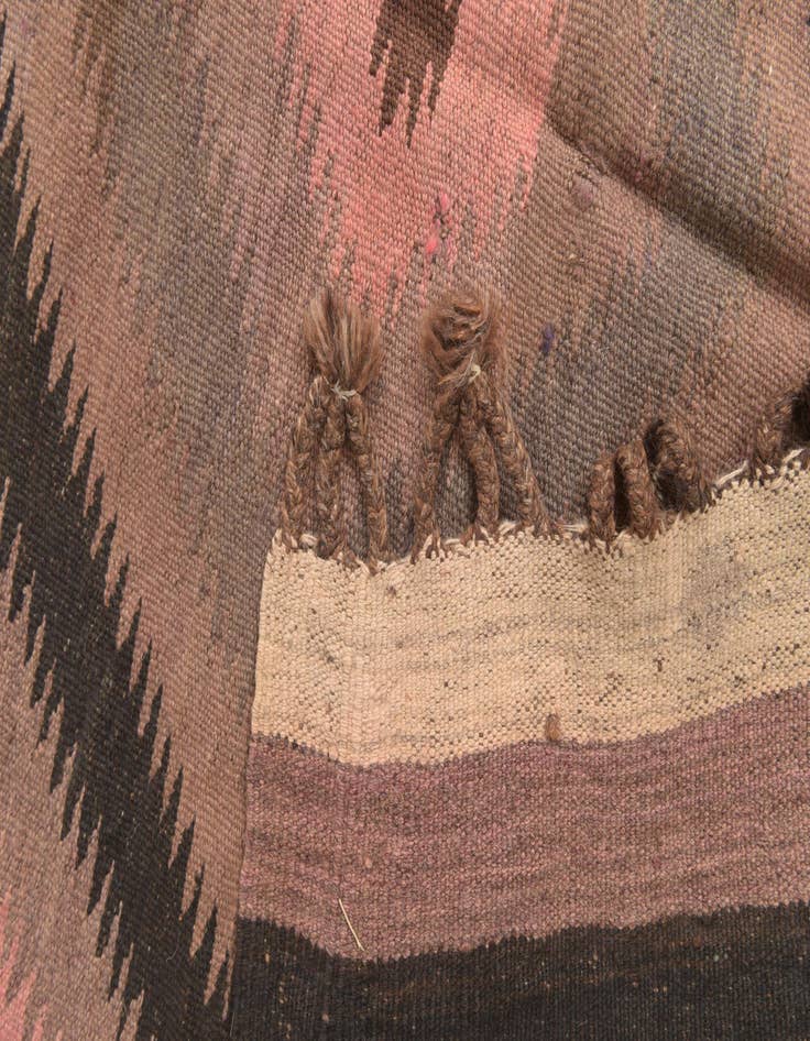 Detail image of  4' 4 x 11' 8  Hand Woven Kilim Fars Wool Runner Rug