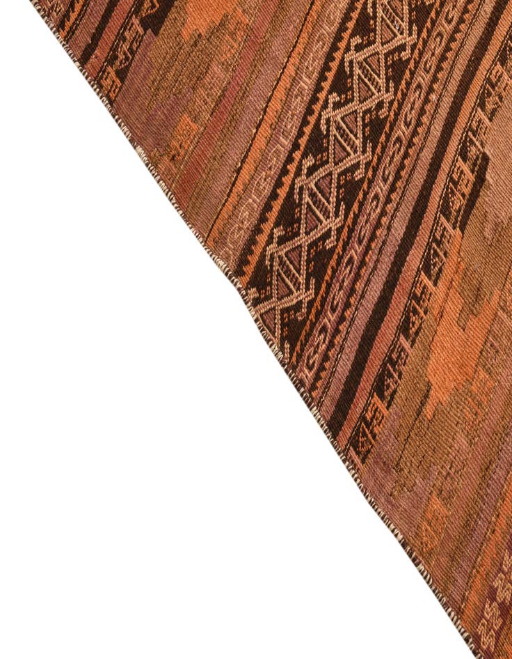 Detail image of  3' 8 x 8' 4  Hand Woven Kilim Fars Wool Runner Rug