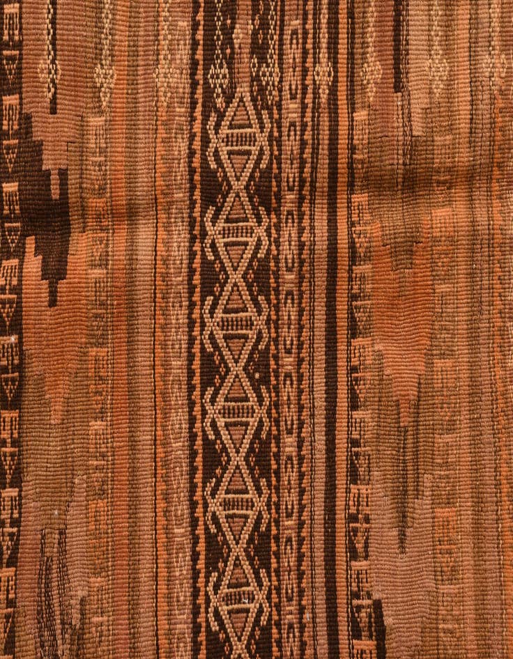 Detail image of  3' 8 x 8' 4  Hand Woven Kilim Fars Wool Runner Rug