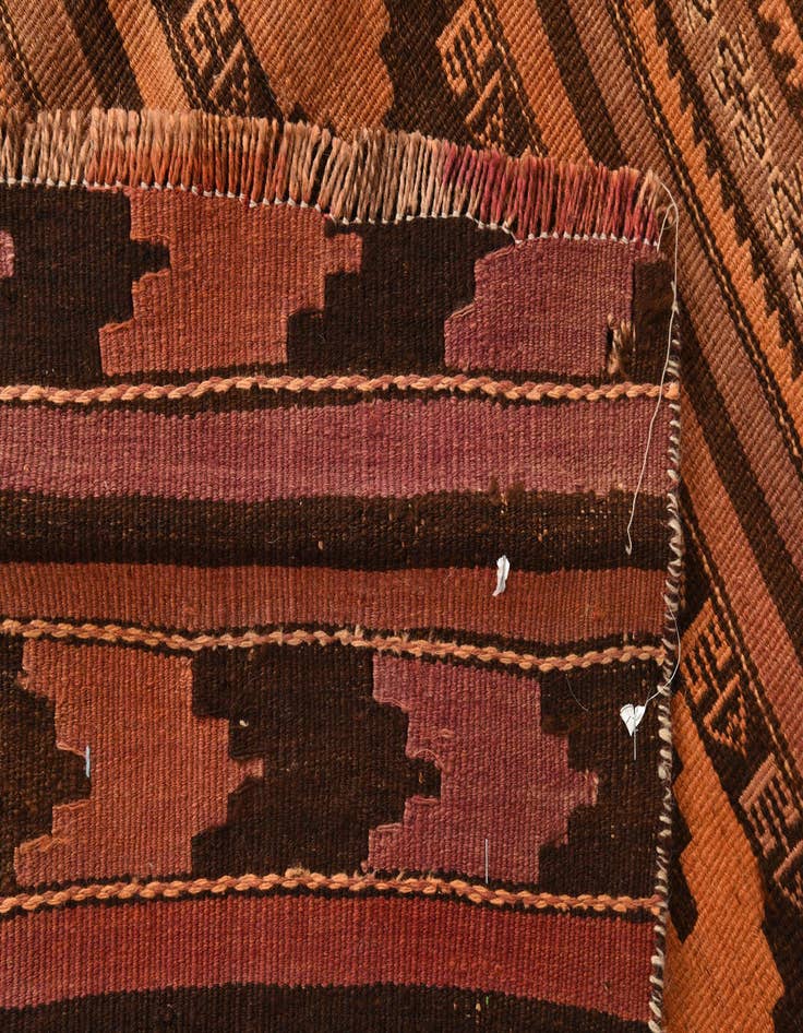 Detail image of  3' 8 x 8' 4  Hand Woven Kilim Fars Wool Runner Rug