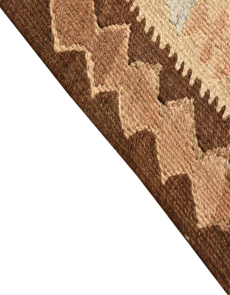 Detail image of  4' 2 x 11'  Hand Woven Kilim Fars Wool Runner Rug