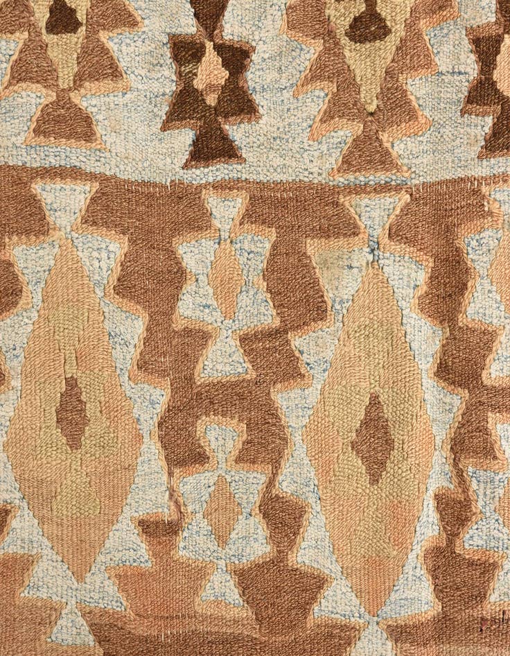 Detail image of  4' 2 x 11'  Hand Woven Kilim Fars Wool Runner Rug