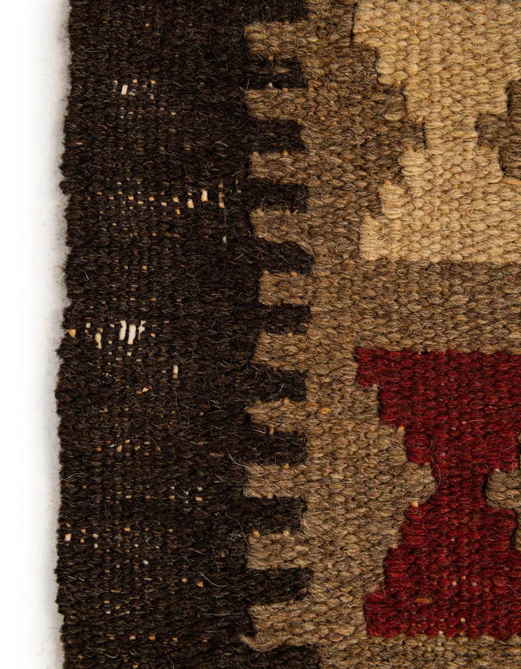 Detail image of  2' x 6' 4  Hand Woven Kilim Maymana Wool Runner Rug