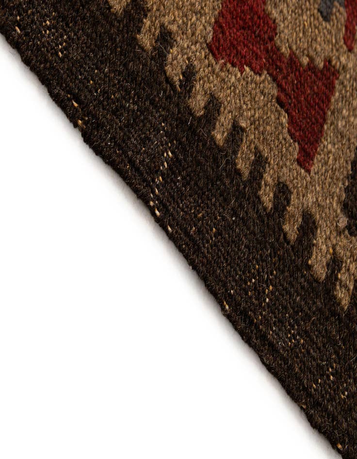 Detail image of  2' x 6' 4  Hand Woven Kilim Maymana Wool Runner Rug