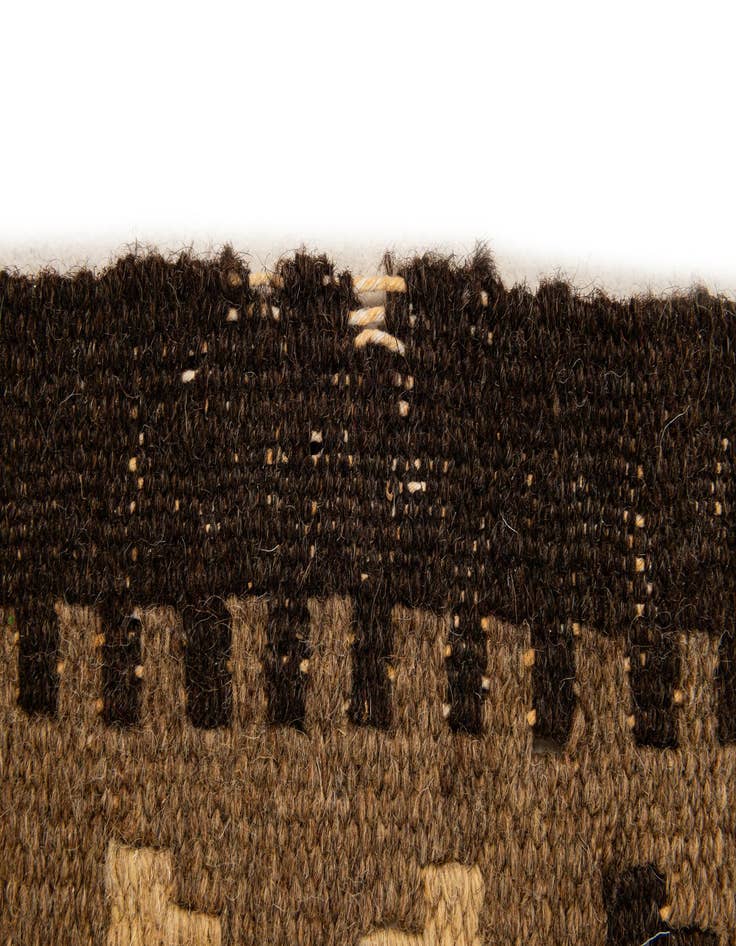 Detail image of  2' x 6' 4  Hand Woven Kilim Maymana Wool Runner Rug