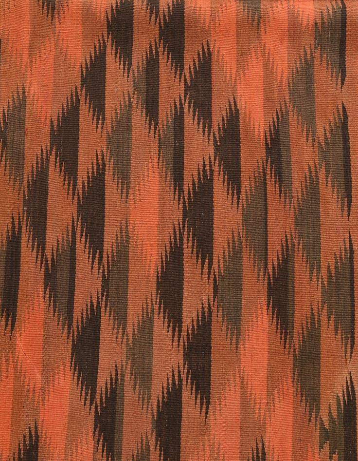 Detail image of  4' 4 x 12'  Hand Woven Kilim Maymana Wool Runner Rug