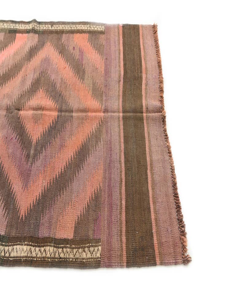 Detail image of  3' 6 x 9' 7  Hand Woven Kilim Modern Wool Runner Rug