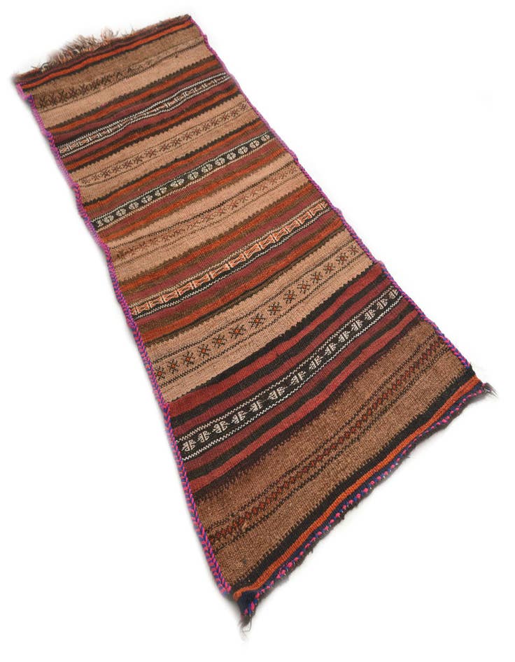 Detail image of  2' 8 x 6'  Hand Woven Kilim Modern Wool Runner Rug