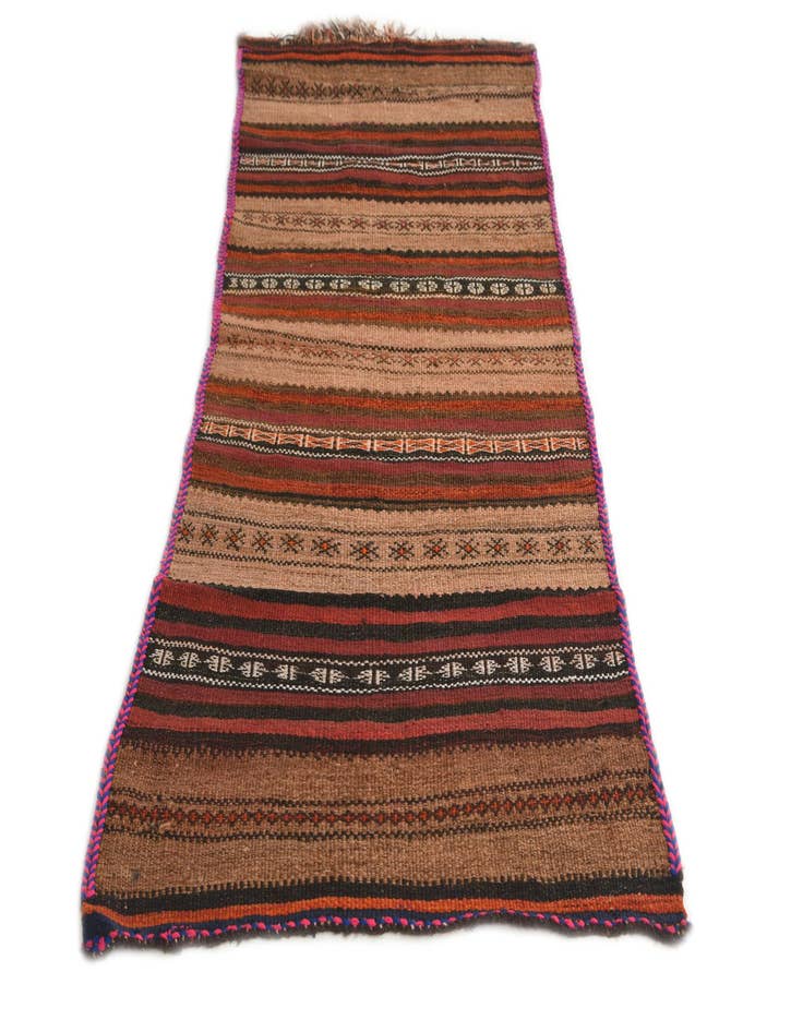 Detail image of  2' 8 x 6'  Hand Woven Kilim Modern Wool Runner Rug