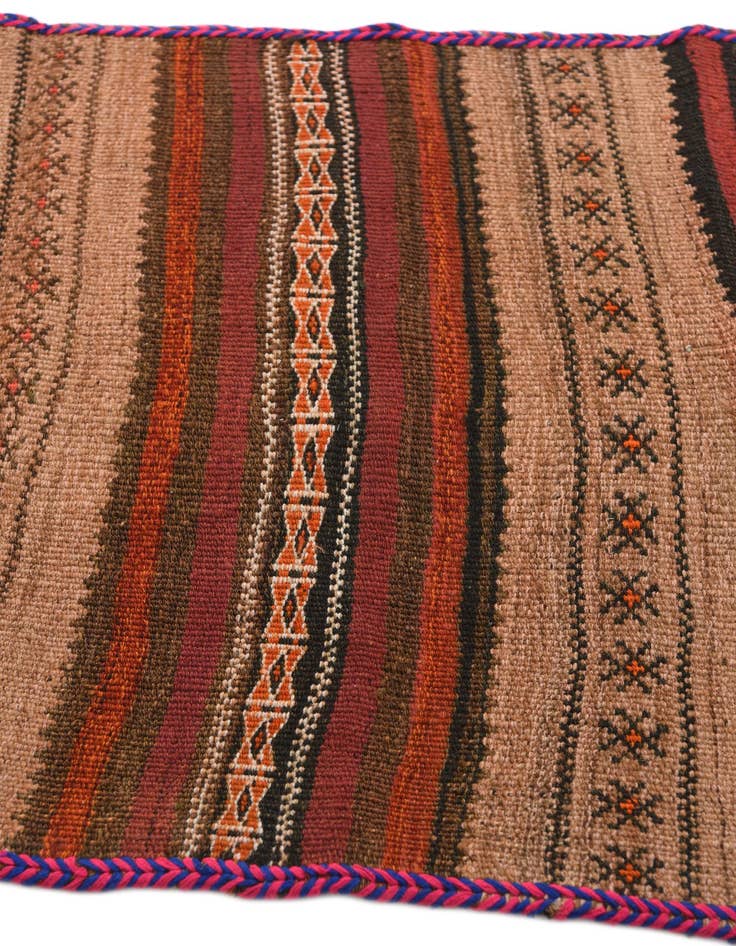 Detail image of  2' 8 x 6'  Hand Woven Kilim Modern Wool Runner Rug
