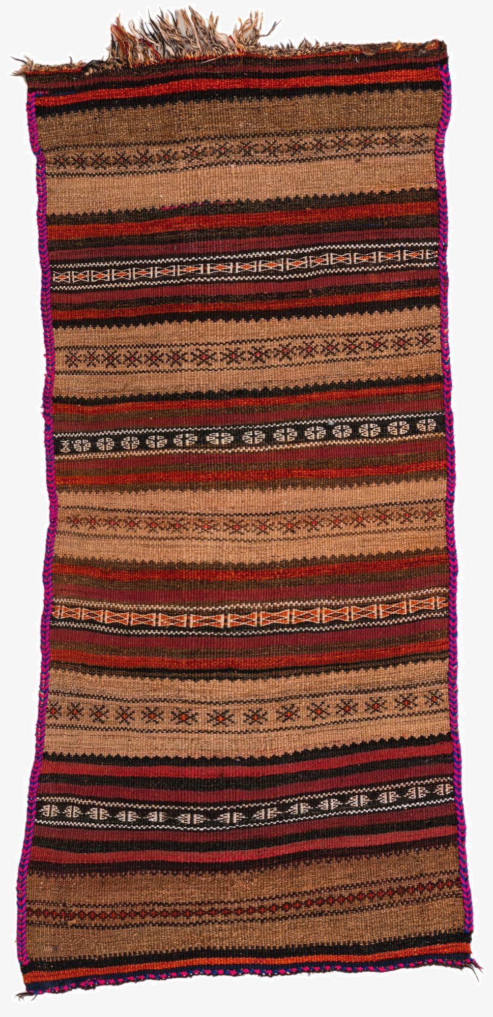  2' 8 x 6'  Hand Woven Kilim Modern Wool Runner Rug