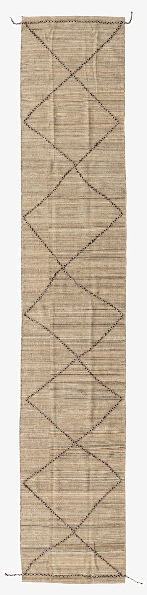  2' 10 x 15' 3  Hand Woven Kilim Modern Wool Runner Rug