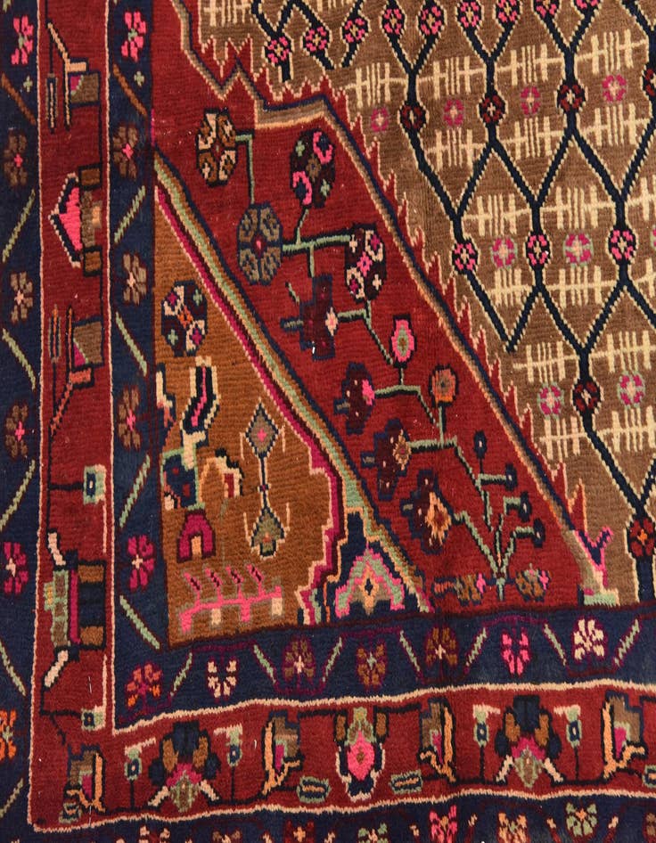 Detail image of  5' 3 x 11' 3  Hand Knotted Koliaei Persian Wool Runner Rug