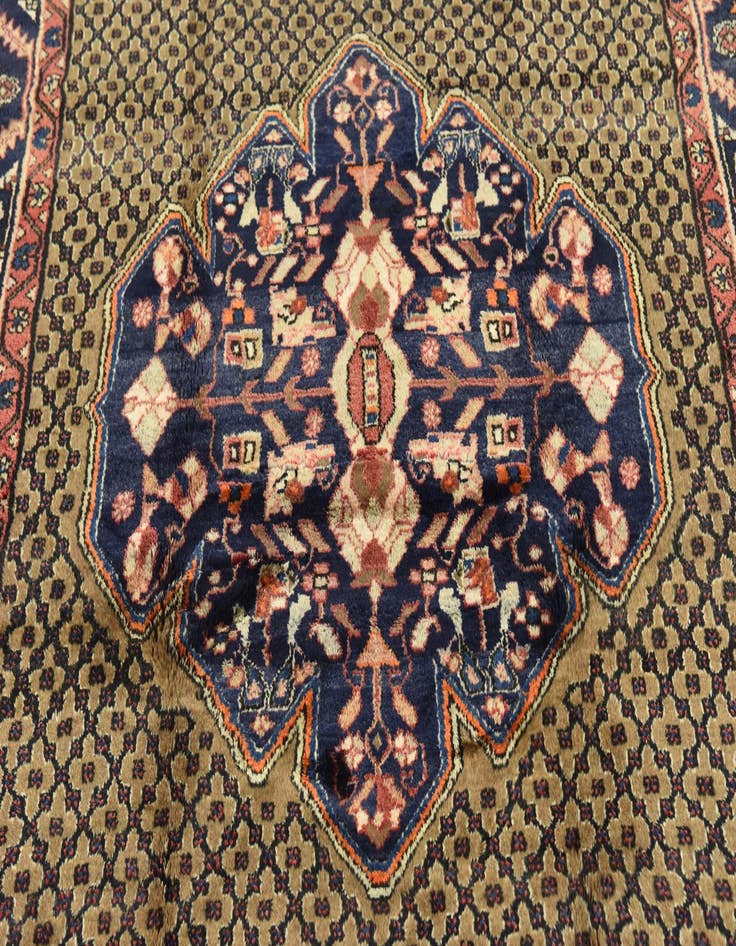 Detail image of 5' 3 x 10' 5 Hand Knotted Koliaei Persian Wool Runner Rug