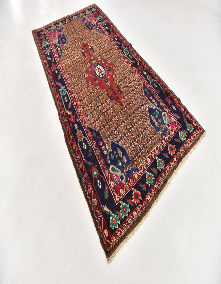 Detail image of  5' 2 x 9' 10  Hand Knotted Koliaei Persian Wool Runner Rug