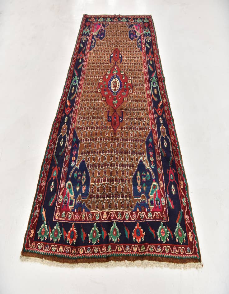 Detail image of  5' 2 x 9' 10  Hand Knotted Koliaei Persian Wool Runner Rug