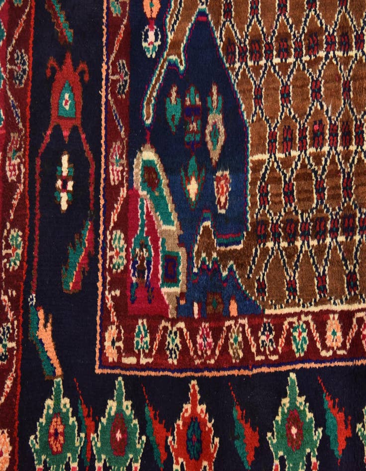 Detail image of  5' 2 x 9' 10  Hand Knotted Koliaei Persian Wool Runner Rug