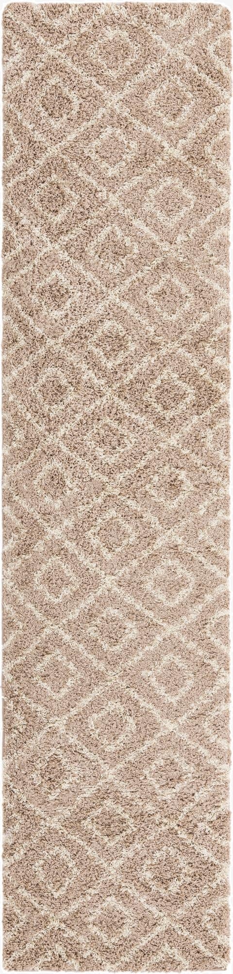  2' 7 x 12' Lattice Shag Runner Rug