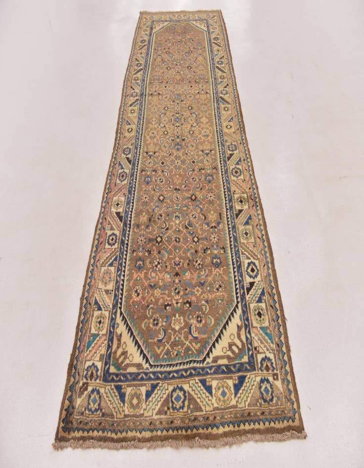 Detail image of 3' 7 x 10' 4 Hand Knotted Malayer Persian Wool Runner Rug