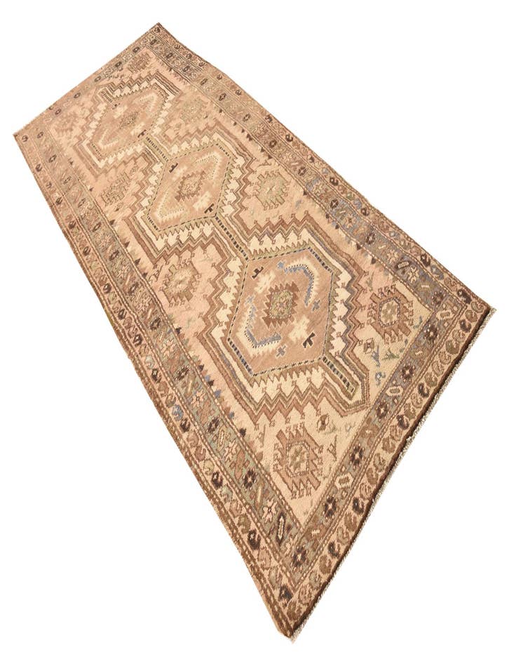 Detail image of  3' 8 x 8' 9  Hand Knotted Meshkin Persian Wool Runner Rug